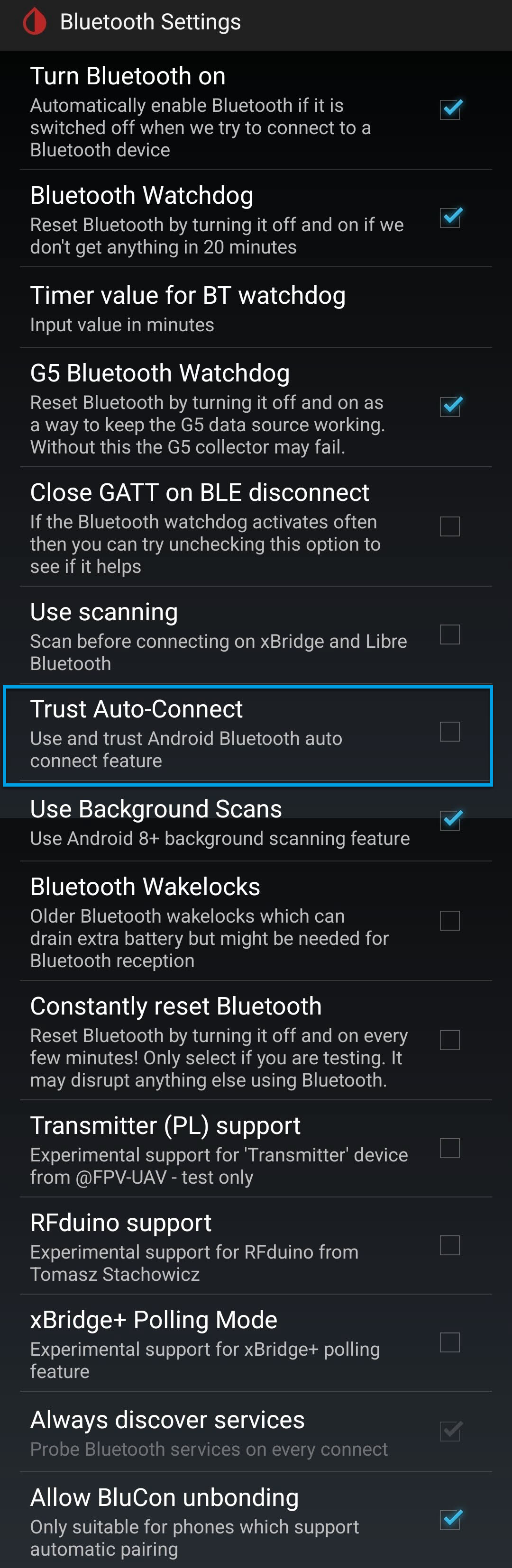 Bluetooth Full Settings